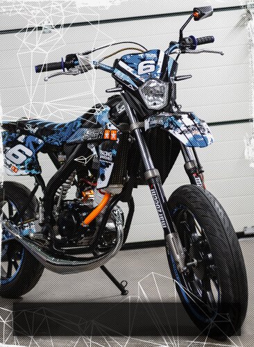 Kit accessoires bleu moto, scooter – pièces détachées pas chère