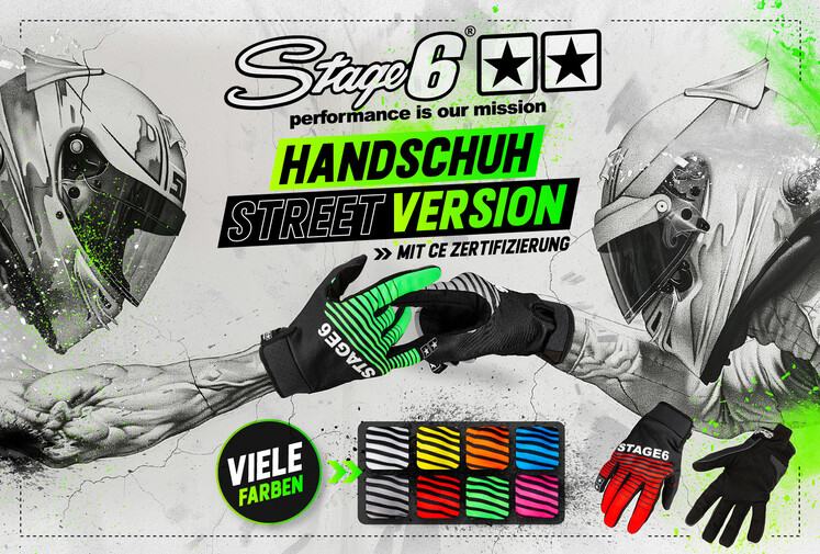 Motorradhandschuhe, Handschuhe Stage6, Roller Handschuhe