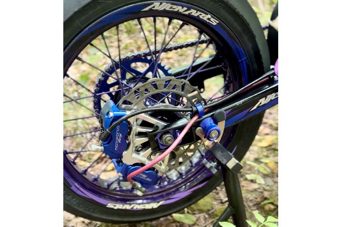 Brake Caliper 4-piston MotoForce Racing blue
