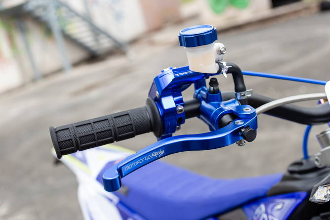 Quick Action Throttle MotoForce Racing CNC Aluminium Blue