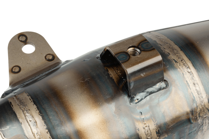 Auspuff SCR Corse Handmade 70 Minarelli stehend lila