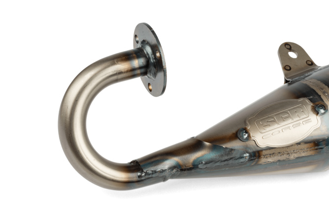 Auspuff SCR Corse Handmade 70 Minarelli stehend lila