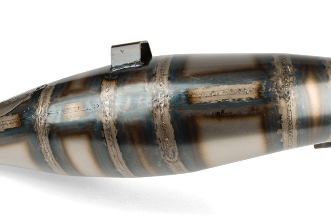 Auspuff SCR Corse Handmade 70 Minarelli stehend lila