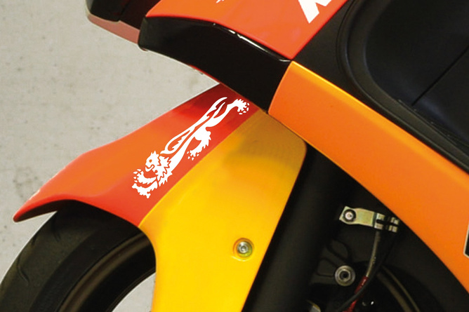 Sticker Malossi "Lion" white