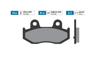 Pastillas de freno traseras Polini Originales Suzuki Burgman 250/400 2001-2006