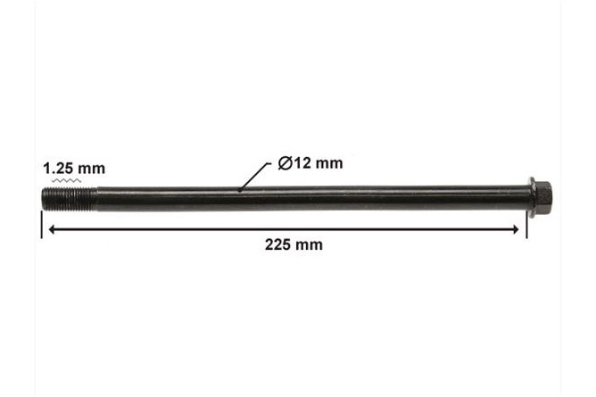 Front Wheel Axle Grand Retro 225x12x1,25