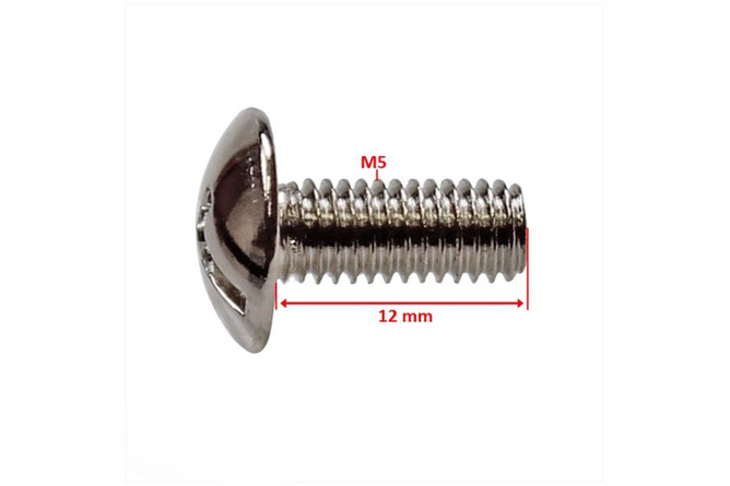 Verkleidungsschraube M5x12 14mm Chrom (x6)