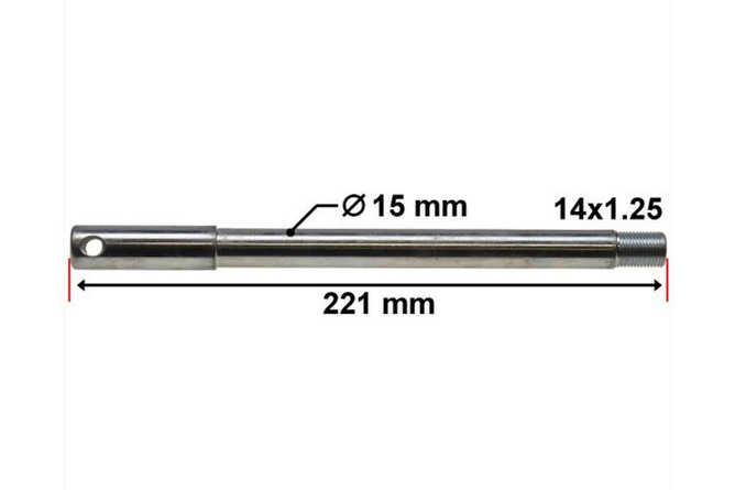 Front Wheel Axle Rieju RR / Spike 221x15x1,25