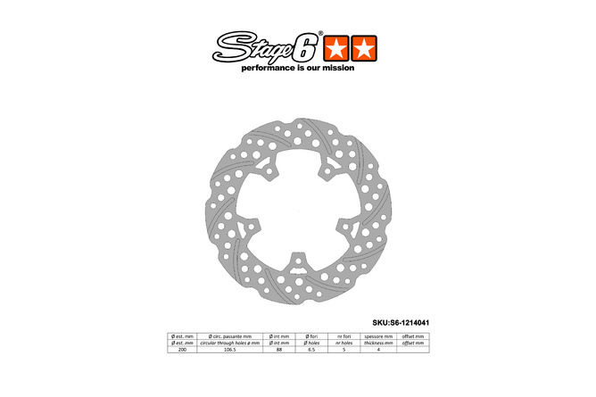 Bremsscheibe vorn 200mm Stage6 Piaggio Zip