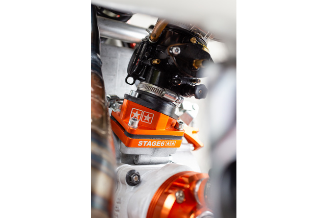 Intake Manifold AM6 / Derbi Stage6 High Flow MK2 28mm Orange