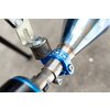 Auspuffschelle Stage6 Alu CNC Blau