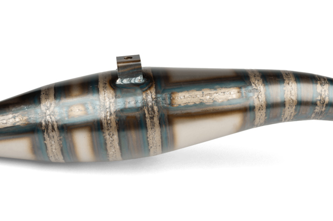 Auspuff SCR Corse Handmade 70 Minarelli liegend lila