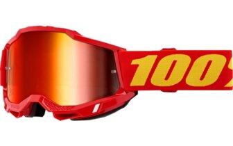 Gafas de Motocross 100% Accuri 2 Rojo / Lente Espejo Rojo