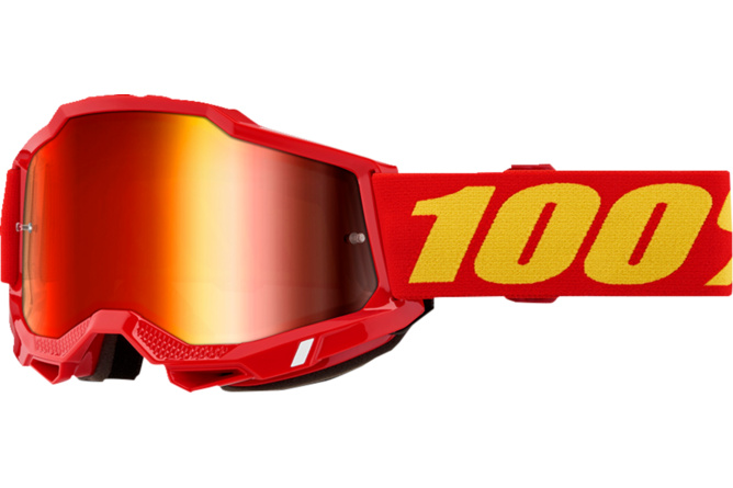 Gafas de Motocross 100% Accuri 2 Rojo / Lente Espejo Rojo