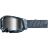 MX Goggles 100% Racecraft 2 BATTLESHIP silver mirror