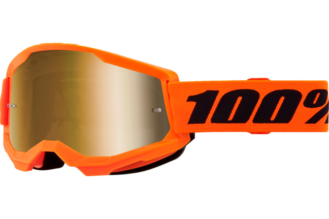 Crossbrille 100% Strata 2 neon orange gold verspiegelt