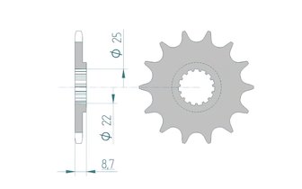 Piñón Afam Autolimpiante 14 Dientes KTM / Husqvarna / Beta