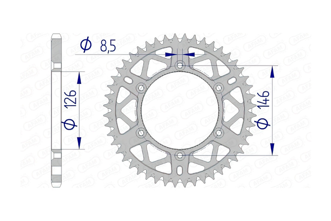 Corona Afam alluminio autopulente Z50 Suzuki RM-Z 250 / 450