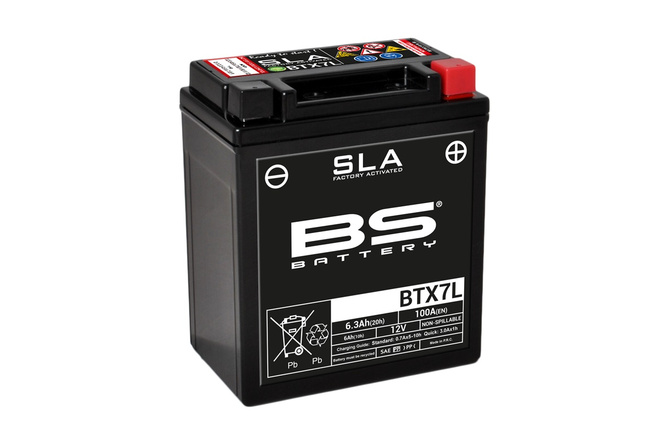 Batteria moto Gel SLA BS Battery 12 Volt 6 Ah 115x70x130mm