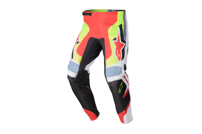 Pantaloni MX Alpinestars Fluid Agent nero/rosso/giallo