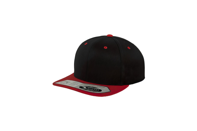 Snapback Cap Fitted 110 Flexfit schwarz/rot