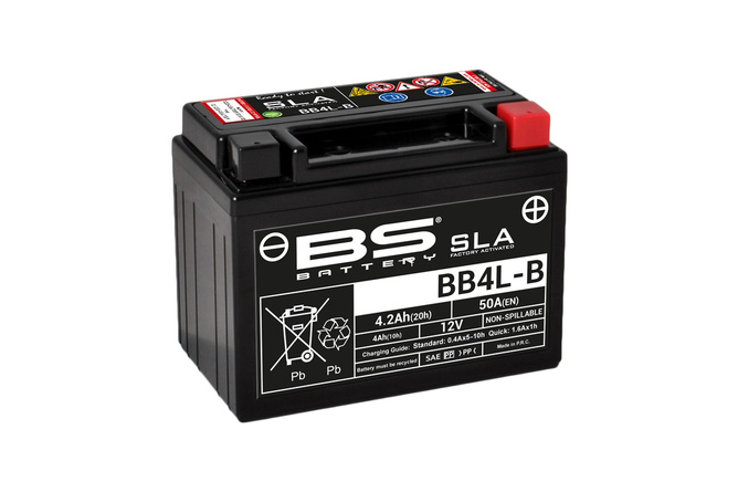 Gel Starterbatterie BS Battery 12 Volt 4 Ah SLA 120x70x95mm
