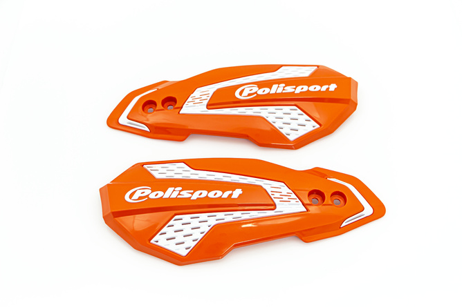 Spare Shields handguards Polisport MX Flow orange / white