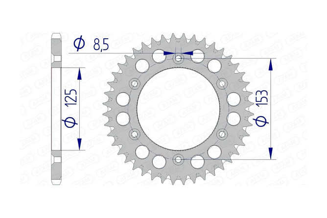 Corona Afam alluminio autopulente Z46 Honda CR / CRF / XR