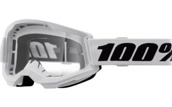 Gafas de Motocross Infantil 100% Strata 2 Blanco