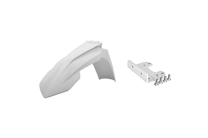 Front Mudguard Polisport Restyled white with adapter KTM SX / EXC