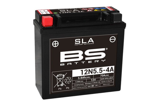 Batteria moto Gel SLA BS Battery 12 Volt 5 Ah 135x60x130mm