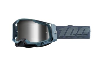 MX Goggles 100% Racecraft 2 BATTLESHIP silver mirror