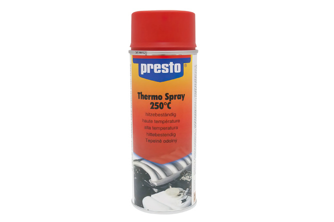 Pintura Térmica en Spray Presto Rojo Mate 250°C 400ml (Aerosol)