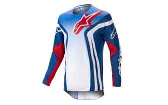 Camiseta MX Alpinestars Racer Semi Azul/Naranja 