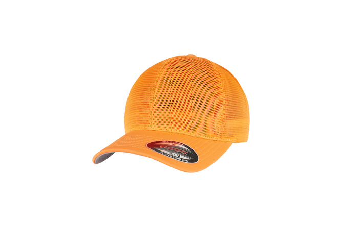 Casquette baseball Flexfit 360 Omnimesh neon orange