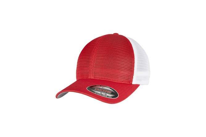 Baseball Cap Flexfit 360 Omnimesh 2-Tone red/white