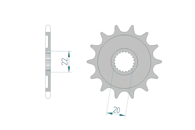 Front Sprocket Afam 14 teeth YZ 125 after 2005