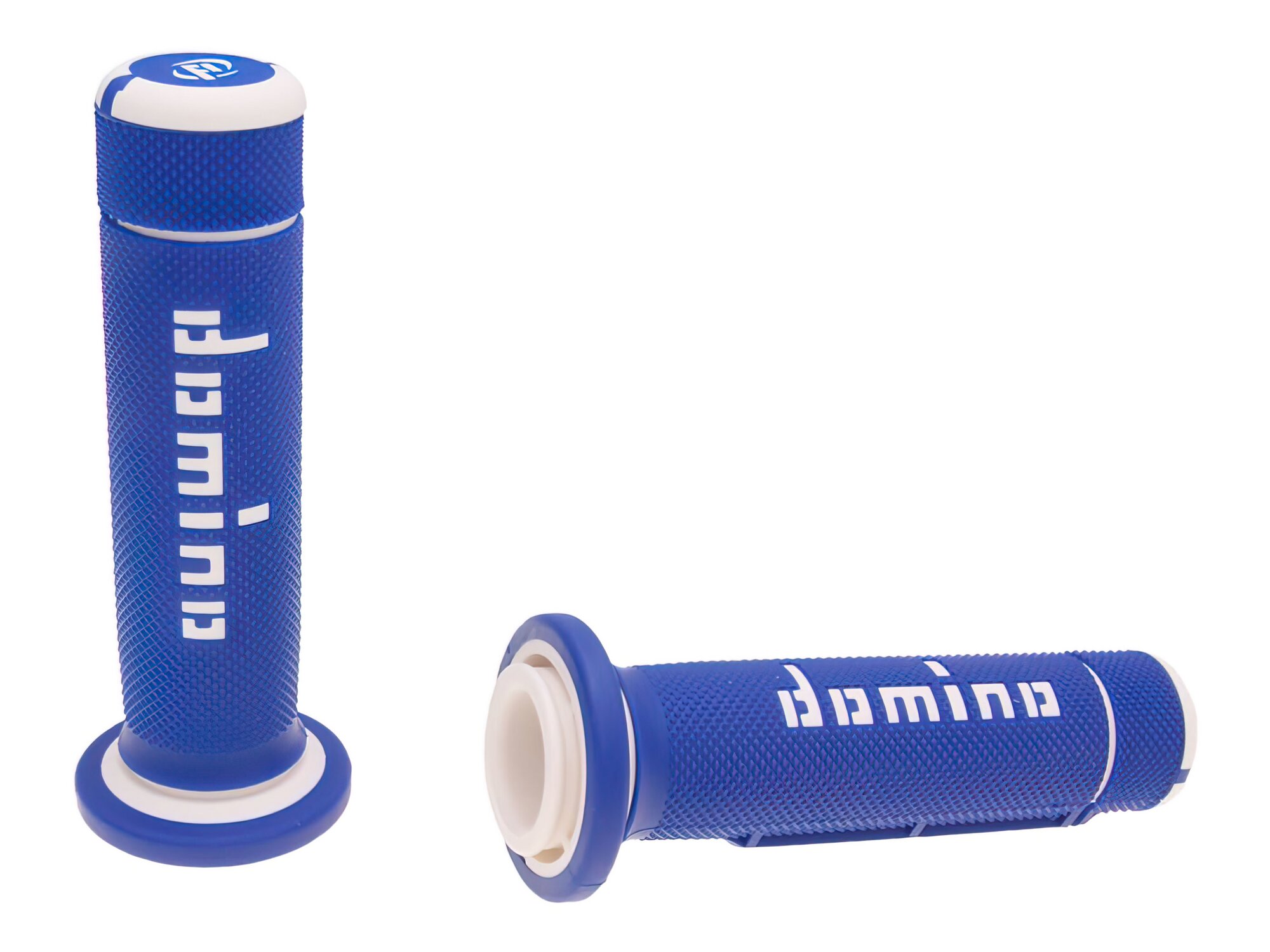 Manopole Domino A180 ATV gas al pollice 22/22mm blu-bianco acquista