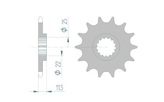 Ritzel Afam 14 Zähne 690 SMC