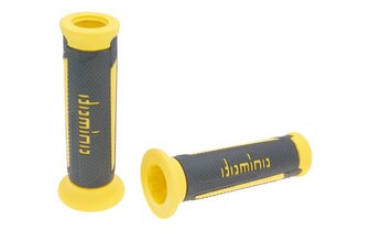 Grips Domino A350 On-Road charcoal / yellow (open ends)