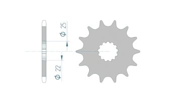 Front Sprocket self-cleaning Afam 15 teeth YZ / YZF after 1999