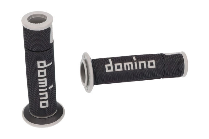 Poignées Domino A450 on-road racing extrémité ouverte noir / gris