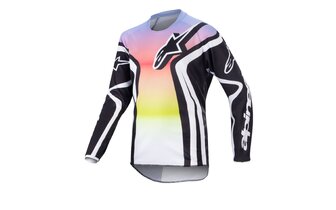Camiseta MX Alpinestars Infantil Racer Semi Negro/Multicolor 