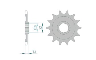 Front Sprocket self-cleaning Afam 13 teeth KXF 250 after 2006