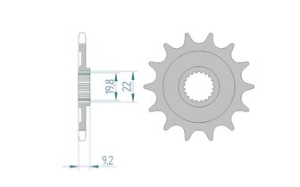 Pignon anti-boue Afam 13 dents KXF 250 dès 2006