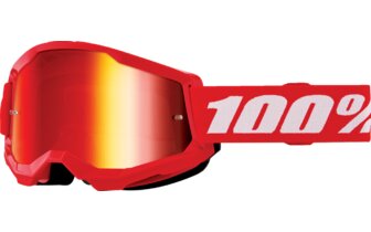 Gafas de Motocross Infantil 100% Strata 2 Rojo / Lente Espejo Rojo