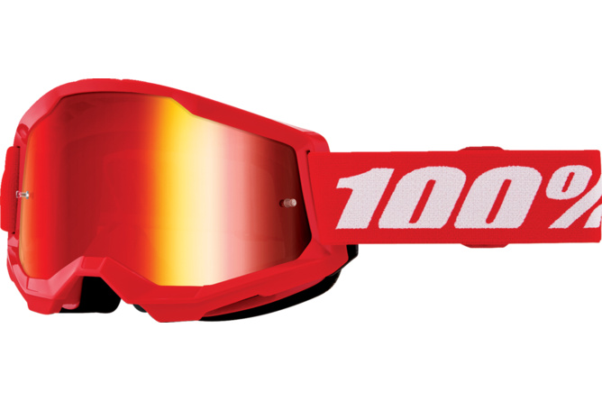 MX Goggles Kids 100% Strata 2 red red mirror