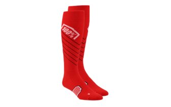 Chaussettes 100% Hi Side Thin rouge