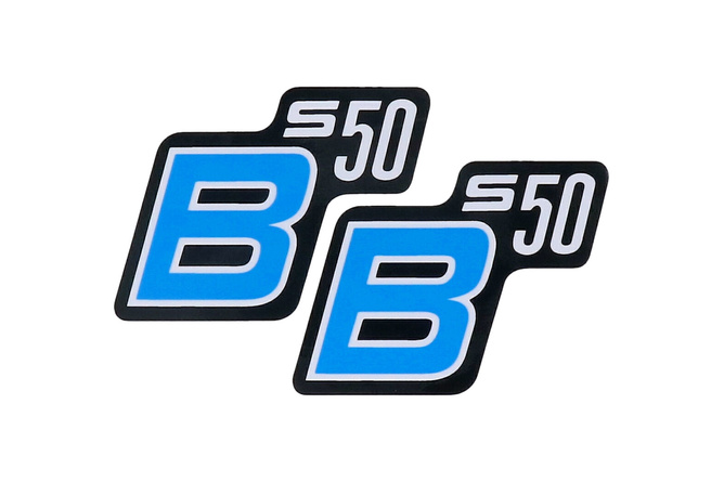Sticker (x2) S50 B black / blue Simson