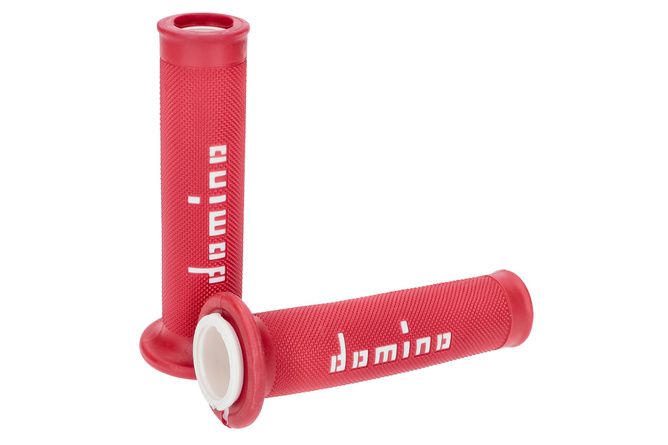 Grips Domino A010 On-Road red / white (open ends)